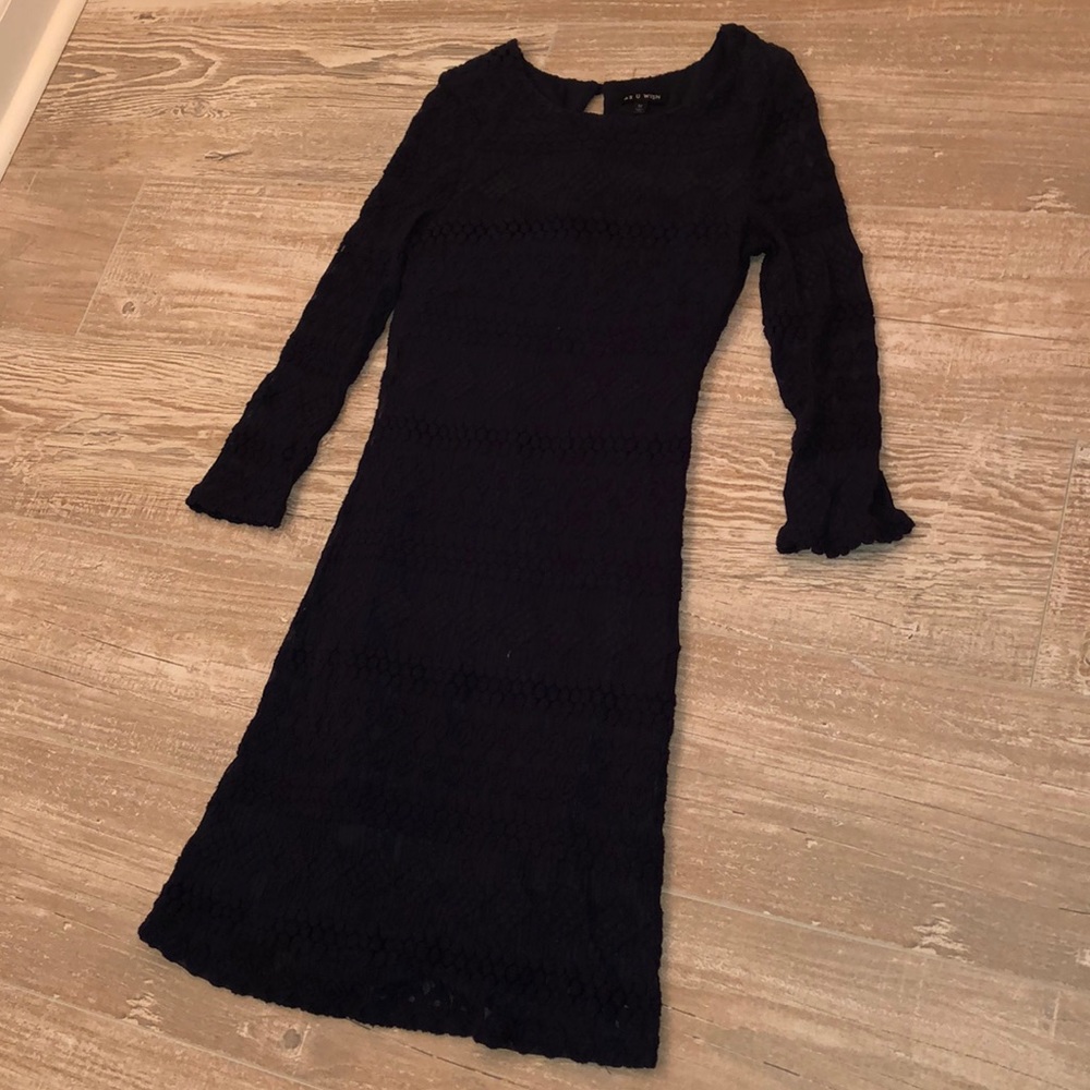 As U Wish Navy Midi Dress